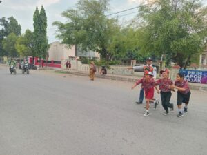 Dishub melaksanakan Pengamanan Anak Sekolah di Jalan Wilayah Kab. Cirebon